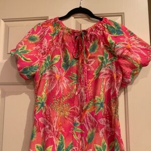 Easel Floral Pink Blouse
